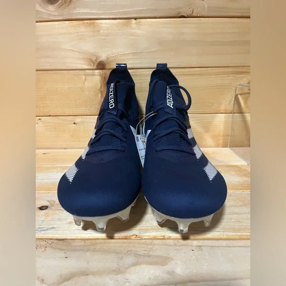 New SM Adizero Impact+ Football Cleats NAVY / WHITE IH7458 - Mens size 10.5 - Picture 3 of 7